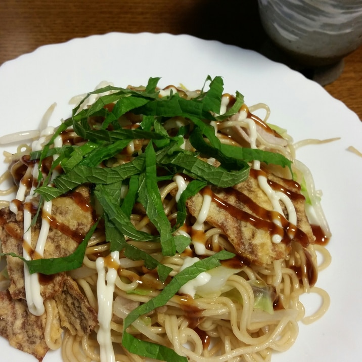 大葉でさっぱり我が家の焼きそば